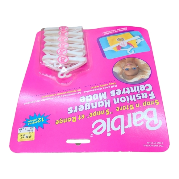 Barbie Snap 'N Store Fashion Hangers Set Of 12 1992 Mattel NIB - Picture 4 of 6